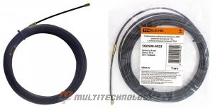 Нейлоновая кабельная протяжка 4мм, 15м с наконечниками, черная (SQ0590-0023)